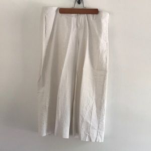 Linen blend wide leg pants